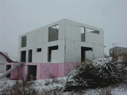 Odolena Voda - realizace prefabrikované rodinné domy