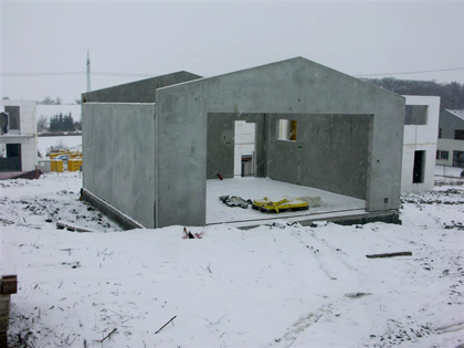 Odolena Voda - realizace prefabrikované rodinné domy